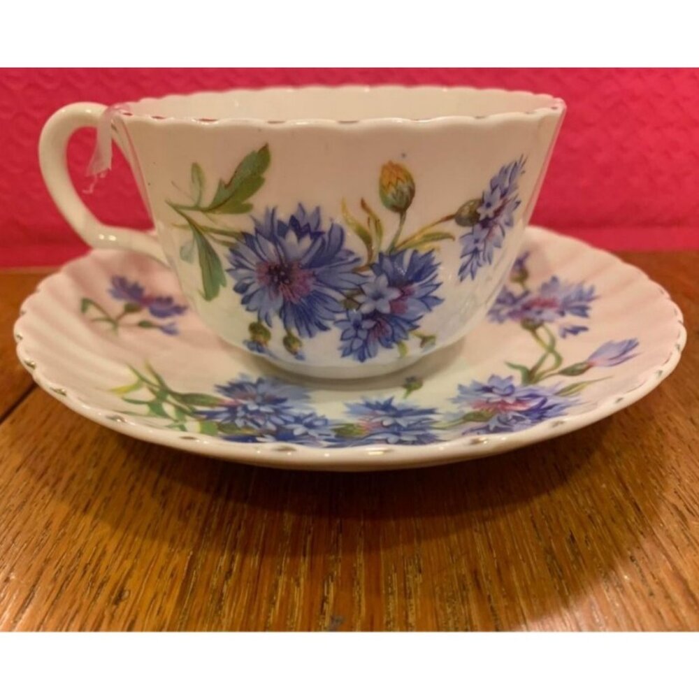 Adderley Coneflower Fine Bone China Teacup and Saucer